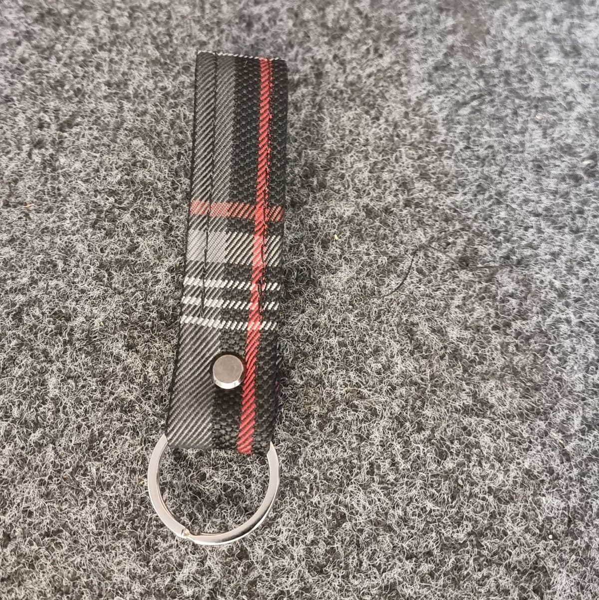 Red Tartan Keyring